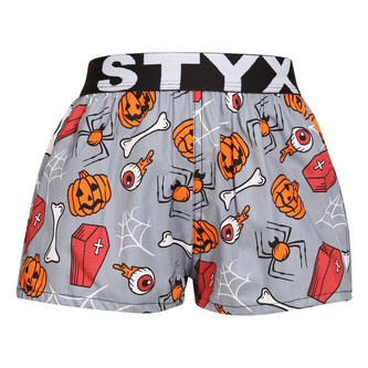 Dětské trenky Styx art sportovní guma Halloween rakve (BJ1752) 9-11 let