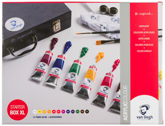 Farby akrylowe Van Gogh kaseta drewniana XL, Talens