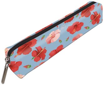 Piórnik mini prostokąt Hibiskusy W Jeansie, Bee-Bee