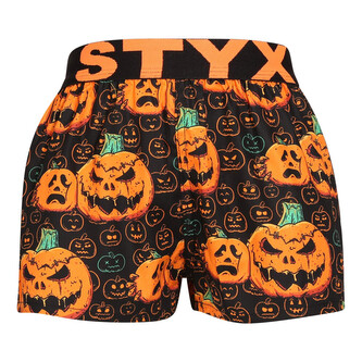Dětské trenky Styx art sportovní guma Halloween dýně (BJ1755) 12-14 let