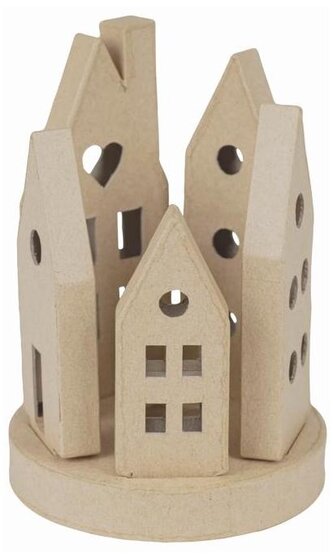 Świecznik z motywem wioski, Decopatch