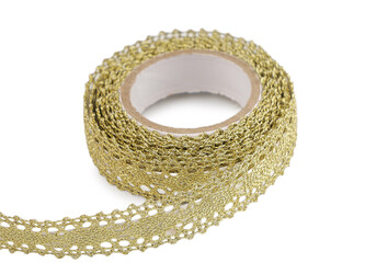 Samolepicí krajka šíře 15 mm metalická - 1 ks - 3 zlatá sv.