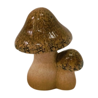 Keramický srostlý dvojhřib hnědý, 11,7 cm