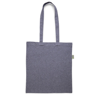 Taška bavlněná, 180g/m2, 38 x 42cm, šedočerná, recyklovaná