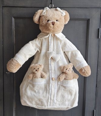 Plyšový medvěd vak na pyžamo