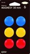 Magnes 30mm kolorowy 6szt GRAND
