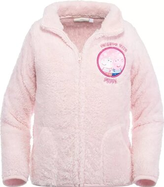Mikina PEPPA PIG na zip chlupatka coral fleece dívčí růžová, velikost: 98/104