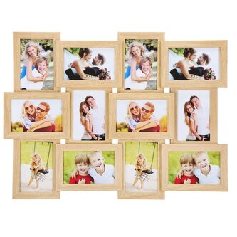 Fotorámeček na 12 fotek 61x46 cm SPRINGOS PANORAMA PF0032 hnědý