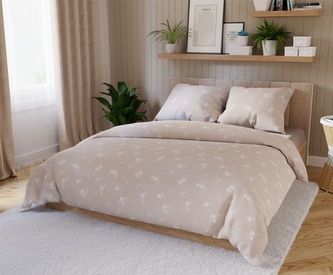 Povlečení bavlněný satén, Velora, 1 ks 140 x 200/ 1 ks 70 x 90 cm