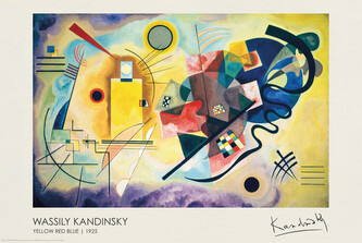 Plakát, Obraz - Yellow, Red, Blue (1925), 61 × 91.5 cm