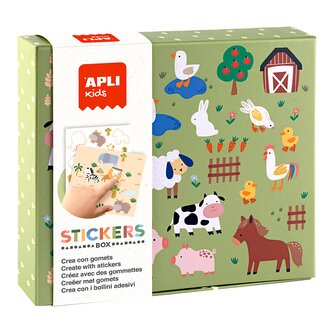 APLI edukační hra se samolepkami - Zvířátka a jejich prostředí, 3+