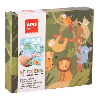 APLI edukační hra se samolepkami - Safari, 3+