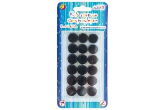 Suché zipy kolečka 1,5 cm samolepící 36 ks černé