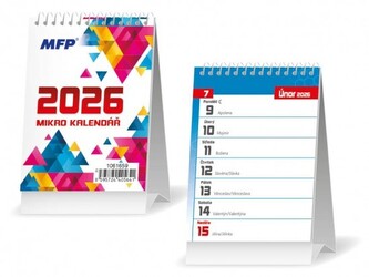 Kalendář 2026 stolní Mikro