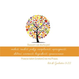 Magnes na lodówkę - Owocem zaś Ducha