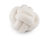 Dekorační polštář uzel boucle Ø20 cm - 1 ks - 1 krémová nejsvět.