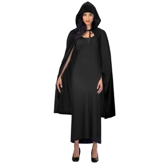 Černý plášť s kapucí unisex – One size