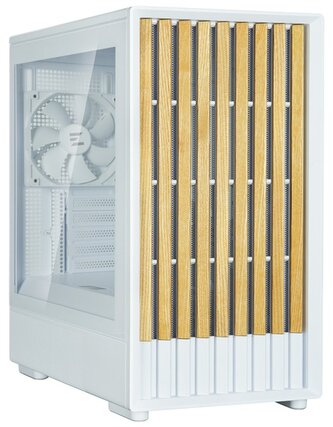 Zalman skříň P10 Namu / miniT/ 3x120mm fan / USB 3.0 / USB-C / dřevěné doplňky / bílá
