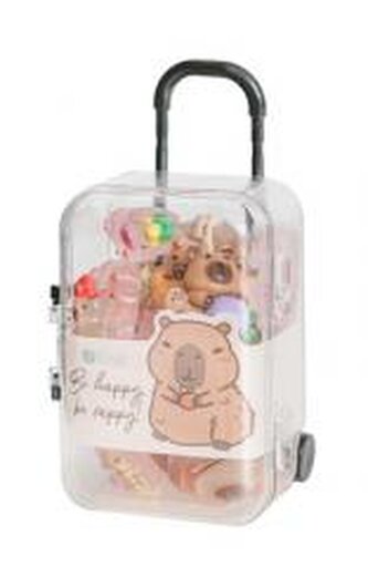 Ozdoby polimerowe 3D - kapibara w walizce 20szt