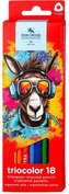 KOH-I-NOOR Trojhranné pastelky Triocolor 18ks Osel