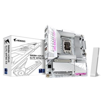 GIGABYTE MB Sc LGA1851 B860M AORUS ELITE WIFI6E ICE, Intel B860, 4xDDR5, 1xUSB4, 1xDP, 1xHDMI, WiFi, mATX GIGABYTE MB Sc LGA1851 B860M AORUS ELITE WIFI6E ICE, Intel B860, 4xDDR5, 1xUSB4, 1xDP, 1xHDMI, WiFi, mATX