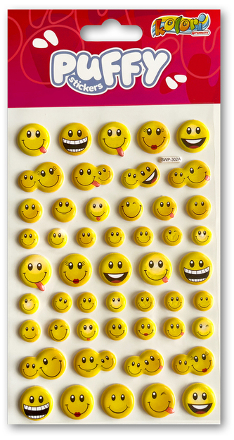 Naklejki Puffy Emoticon SWP-302A Kolori, Penmate