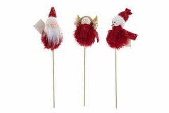 Dekoracja na piku, bałwan, mikołaj, aniołek MIX