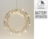 dekorace VĚNEC 30cm LED STŘ s časovačem