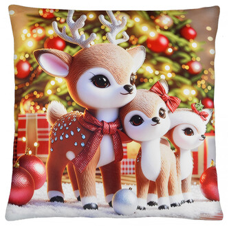 Vánoční polštář CHRISTMAS DEER motiv III. 40x40 cm Mybesthome