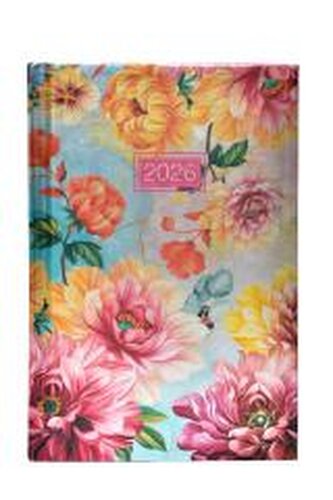 Terminarz 2026 dzienny B6 metalic kwiaty MIX