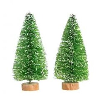 Choinki dekoracyjne 8cm zielone 2szt