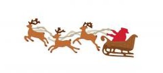 Wykrojnik - sanie św. Mikołaja