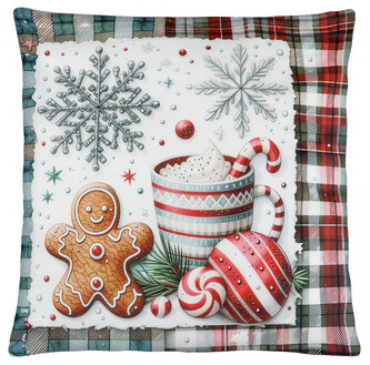 Vánoční polštář WINTER MAGIC motiv III. 40x40 cm Mybesthome