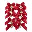 Kokardki z dzwoneczkami czerwone 10szt