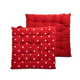 ARÔME HOME Prošívaný podsedák 40*40 cm, Červená s bílými puntíky