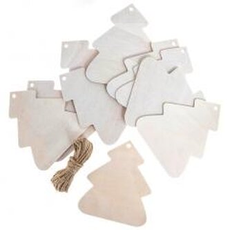 Drewniane zawieszki Boże Narodzenie 10szt