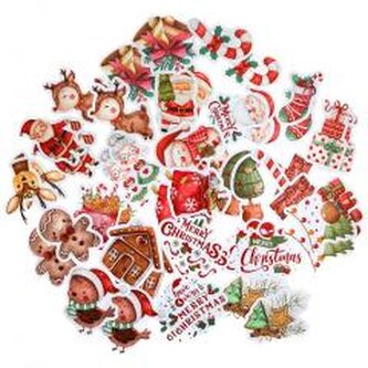Naklejki winylowe Boże Narodzenie 4-6cm 46szt