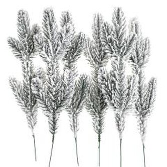 Ośnieżone gałązki sosny 25cm 6szt