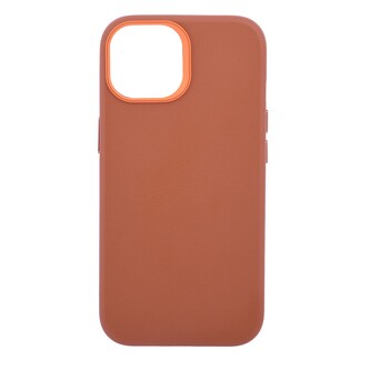 Pouzdro Leather Frame s podporou MagSafe iPhone 15 - hnědé
