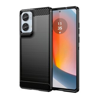 Pouzdro Carbon Motorola Moto G85 5G - černé