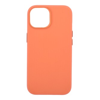 Pouzdro Leather Frame s podporou MagSafe iPhone 13/14 - oranžové