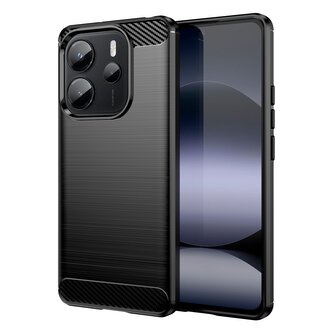 Pouzdro Carbon Xiaomi Redmi Note 14 4G - černé