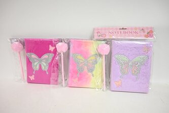 Notes pluszowy motyl + długopis D45023 73371