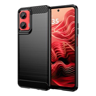 Pouzdro Carbon Motorola Moto G35 5G - černé