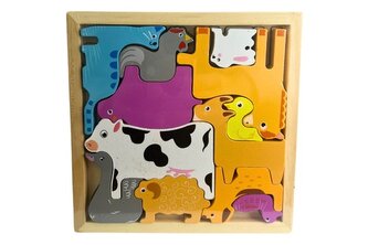 Puzzle drewniane zwierzęta domowe 218 06843