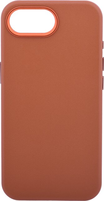 Pouzdro Leather Frame s podporou MagSafe iPhone 16e - hnědé Pouzdro Leather Frame s podporou MagSafe iPhone 16e - hnědé