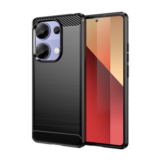 Pouzdro Carbon Xiaomi Redmi Note 14S 4G - černé