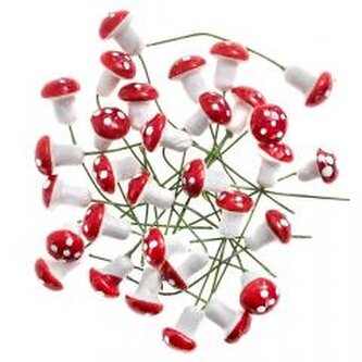 Muchomorki na druciku 30szt