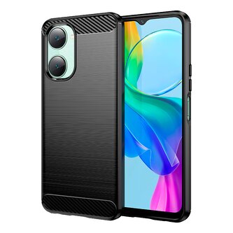 Pouzdro Carbon Vivo Y28s 5G - černé