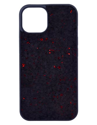 Pouzdro MystiQ s podporou MagSafe iPhone 16 - černo-červené Pouzdro MystiQ s podporou MagSafe iPhone 16 - černo-červené